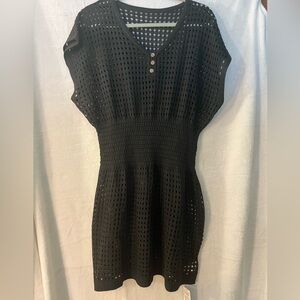 Cupshe New Black Crochet Swimsuit Coverup